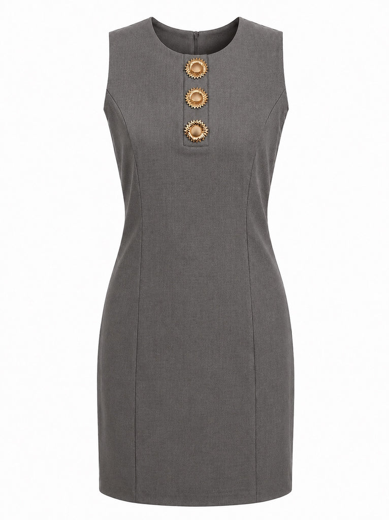 Classic Dress With Special Buttons