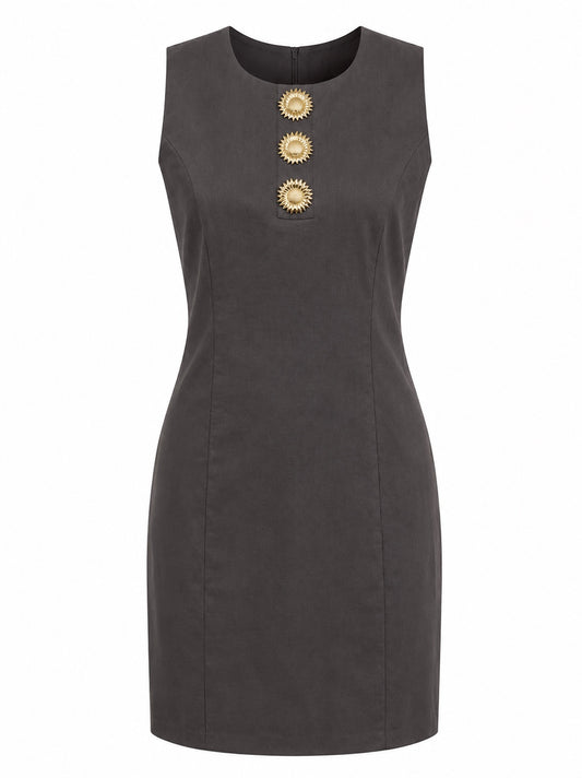 Classic Dress With Special Buttons