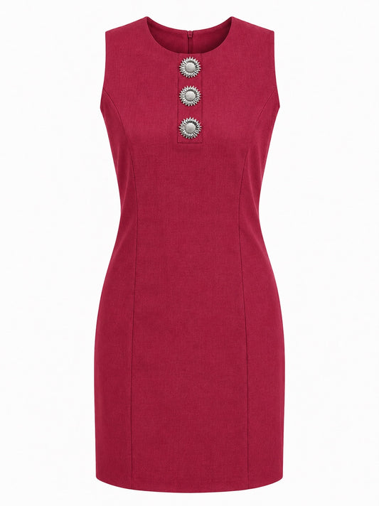 Classic Dress With Special Buttons