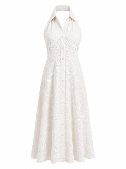 Halter Neck Shirt Dress