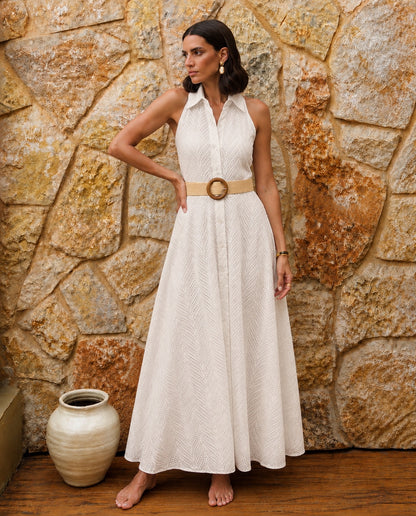 Halter Neck Shirt Dress