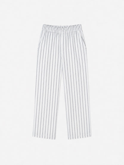 Linen Trousers With Elasticated Waistband