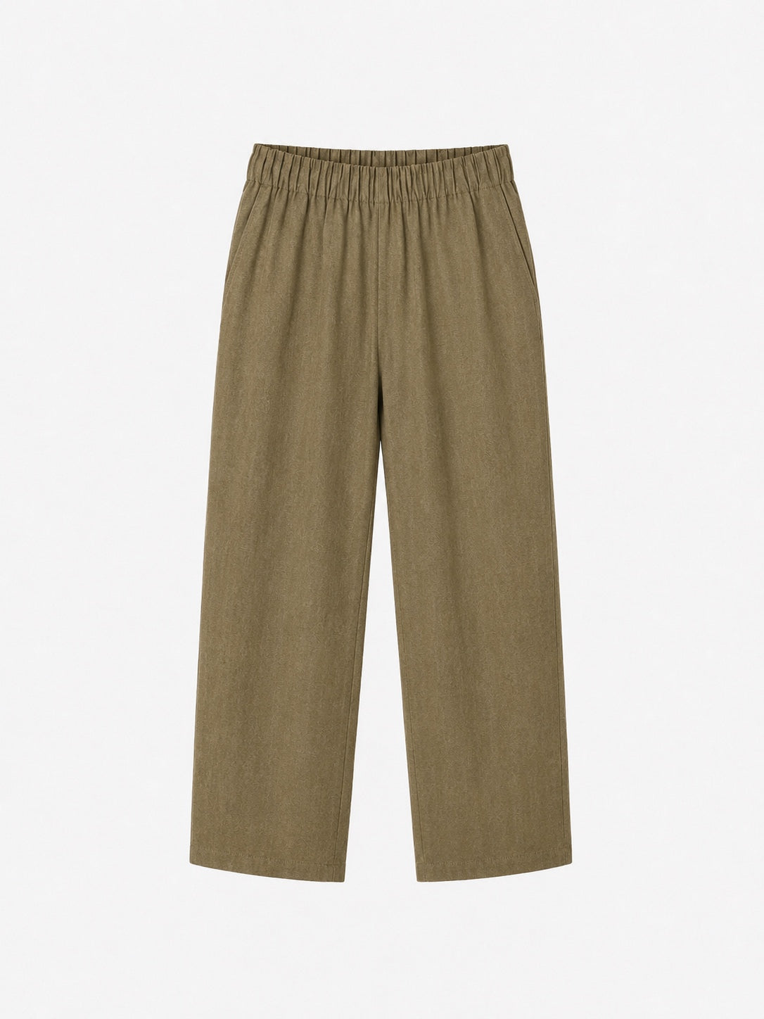 Linen Trousers With Elasticated Waistband