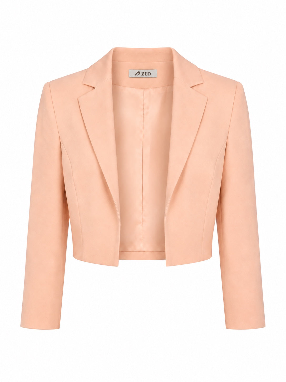 Notch Lapel Bolero With Sleeve Slit Detail