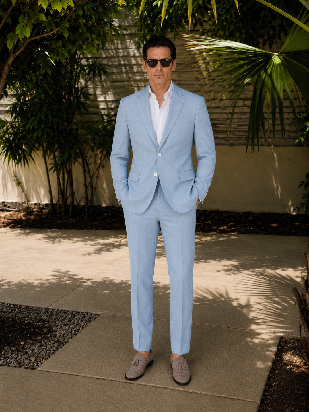 Single Breasted Blazer Notch Lapel