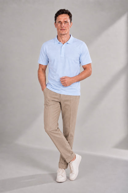 Linen Chino Trousers With Side Adjusters