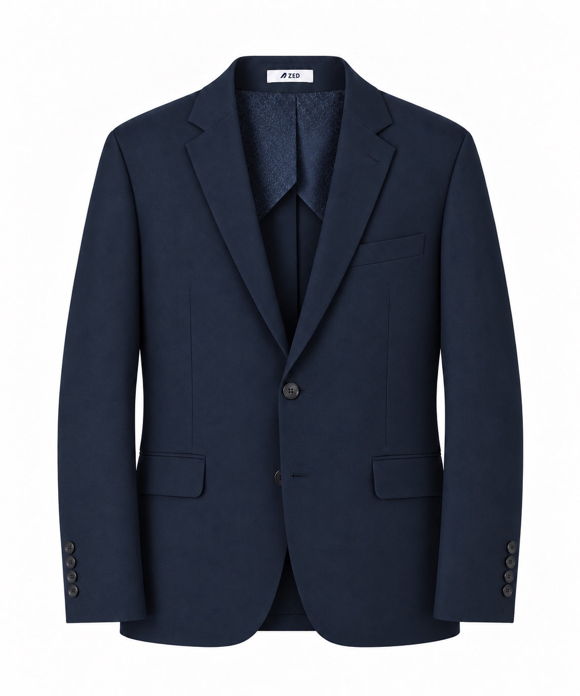 Single Breasted Half Lining Wool Blend Blazer