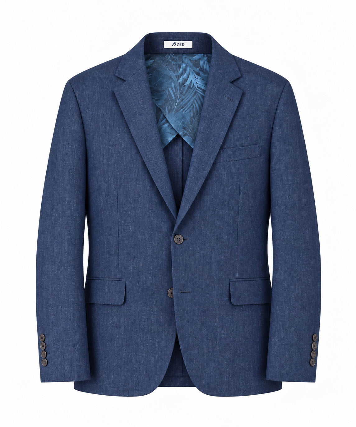 Single Breasted Half Lining Linen Blazer