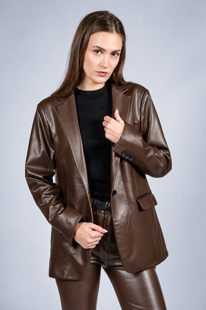 Relaxed Fit Blazer With Structured Shoulders