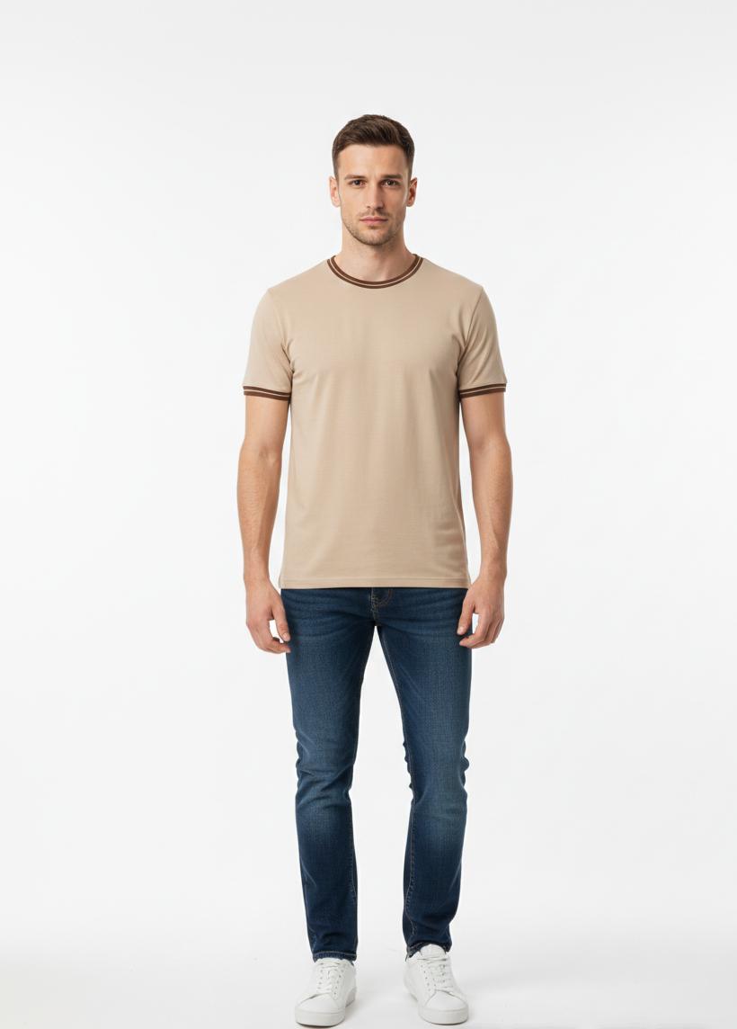 Crew Neck Knit T-Shirt
