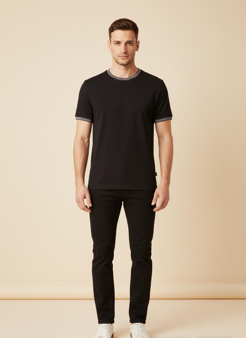 Crew Neck Knit T-Shirt