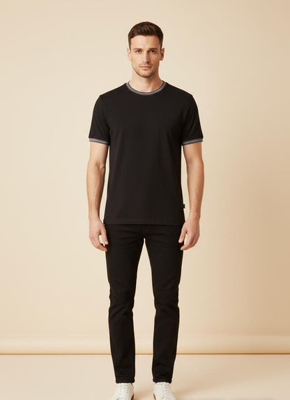 Crew Neck Knit T-Shirt
