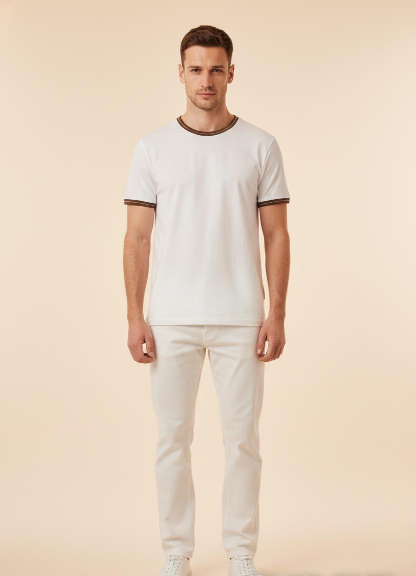 Crew Neck Knit T-Shirt