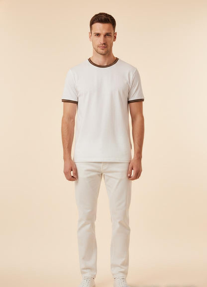 Crew Neck Knit T-Shirt