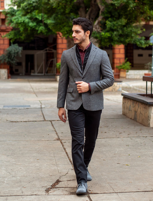 Wool Blazer With Detachable Vest