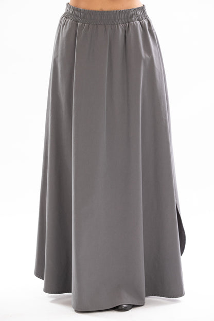 Midi Elastic Waistband Skirt