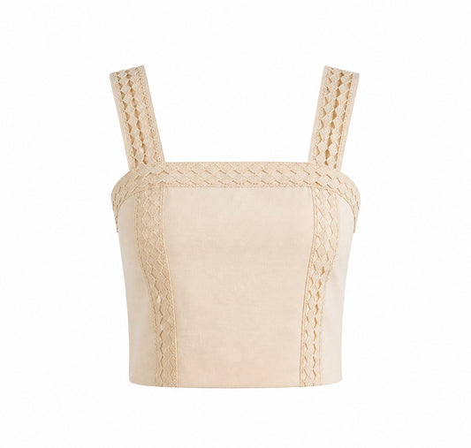 Top With Broderie Insert