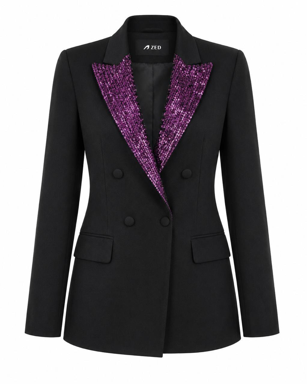 Women Blazer 4B, 1V Peak Lapel