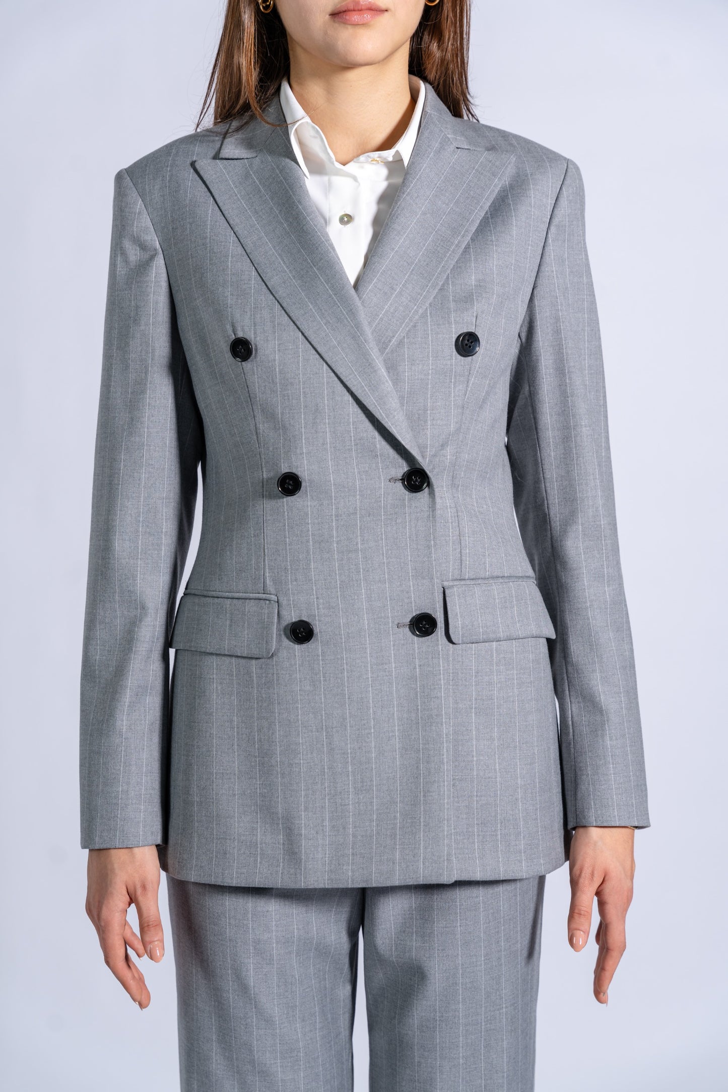 Double Breasted Blazer Featuring 6 Buttons and 2 Back Vents