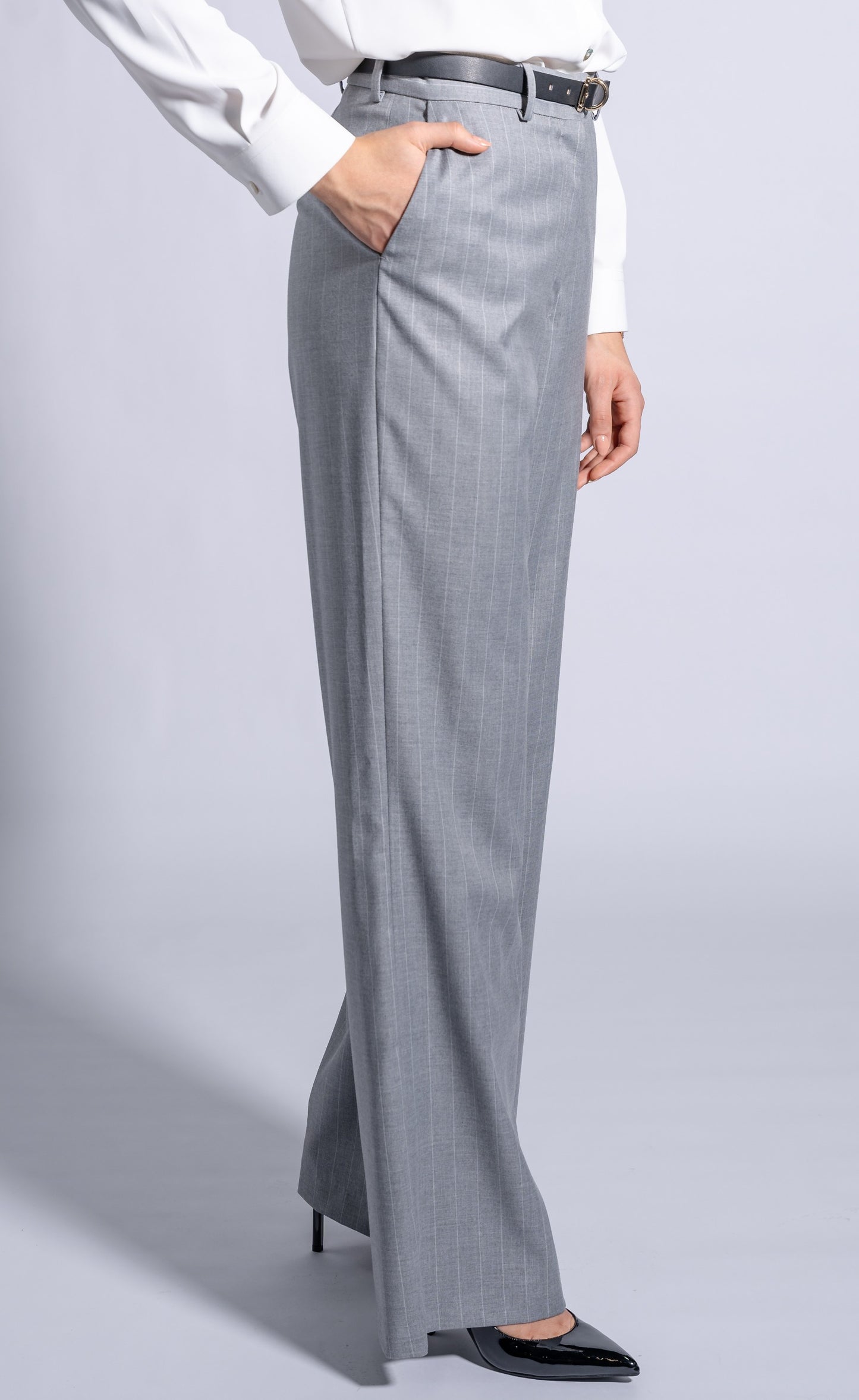 High Waisted Wide Leg Trousers