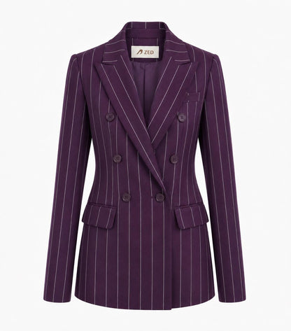 Double Breasted Blazer With Front Flaps