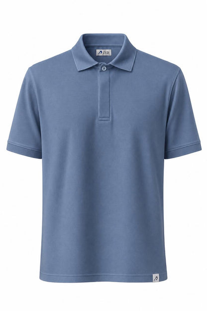 Polo Pique With Hidden Buttons