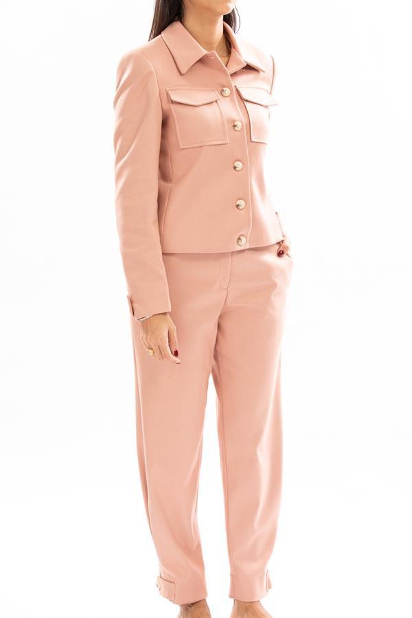 High Waist Carrot Fit With Pleats