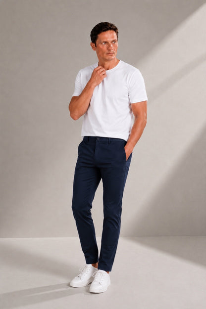 Trousers Tapered With Elastane