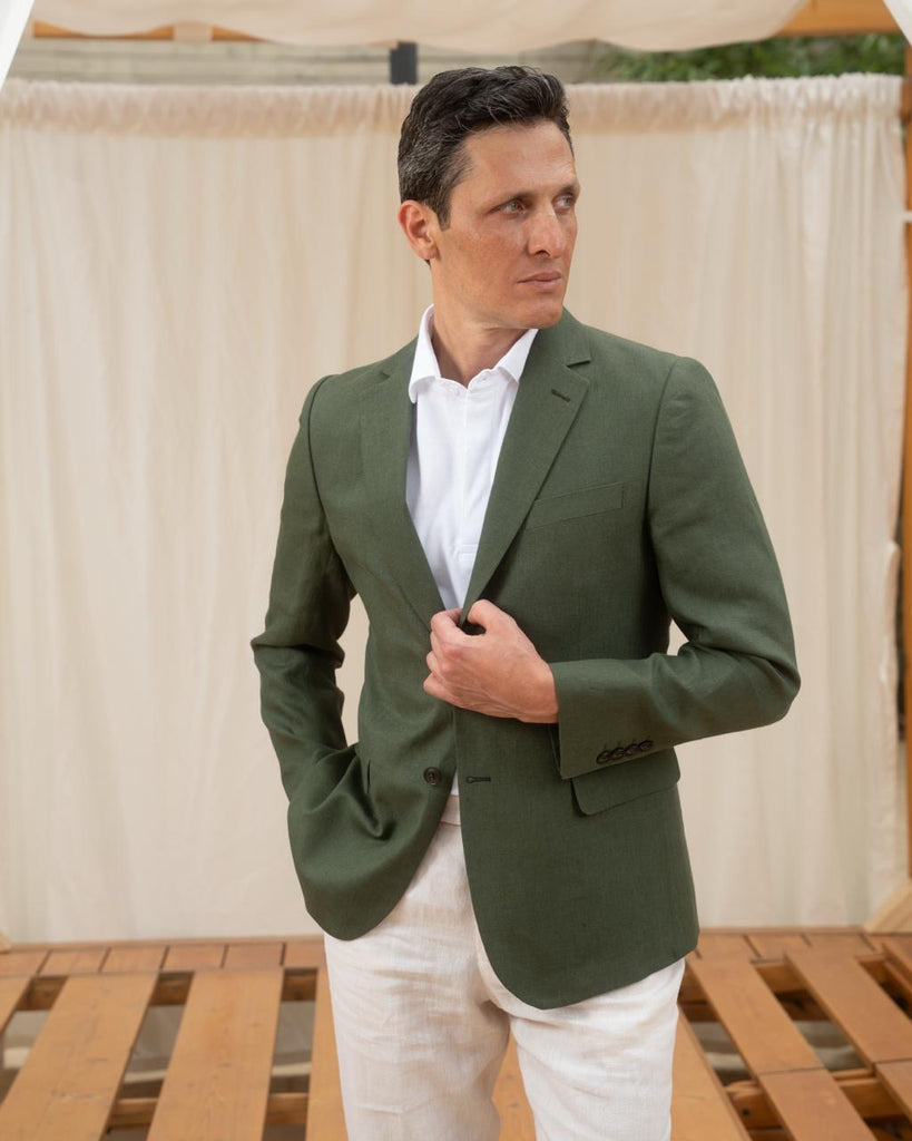 Suit Blazer Linen Half Lining