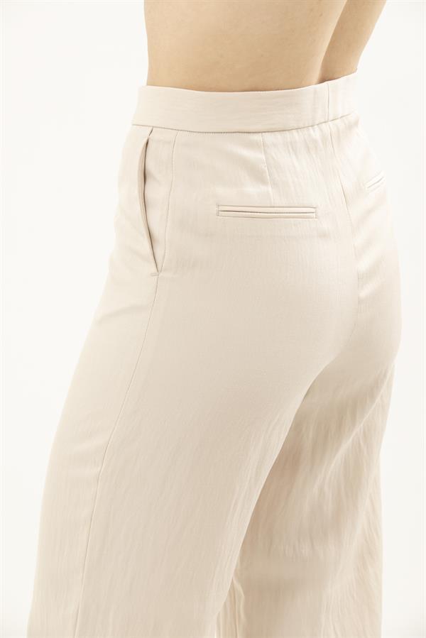 High Waisted, Straight Cut Trousers