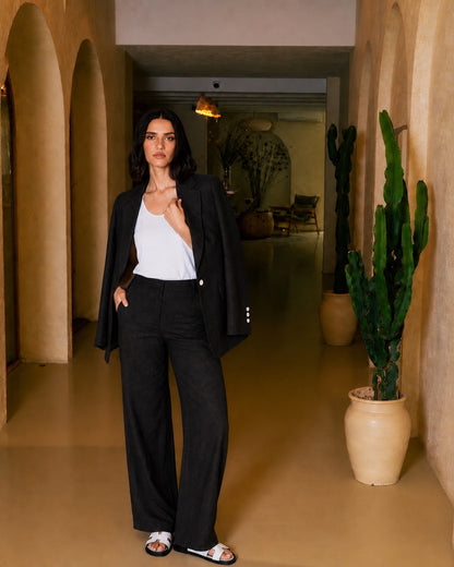 High Rise Wide Leg Trousers