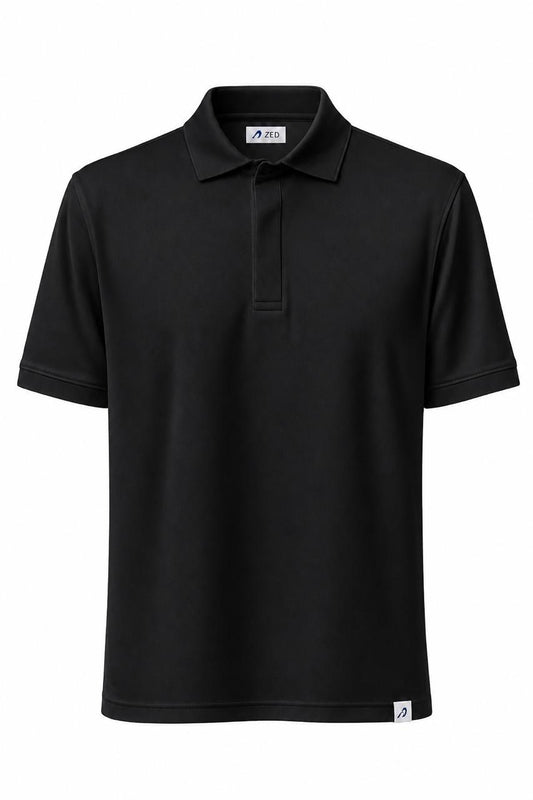 Polo Pique With Hidden Buttons