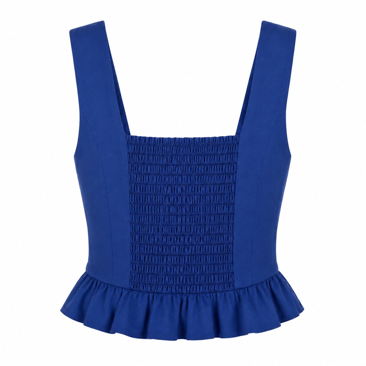 Square Neckline Top With Ruffles