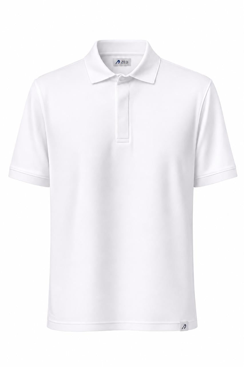 Polo Pique With Hidden Buttons