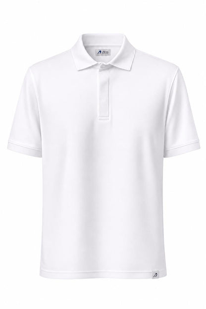 Polo Pique With Hidden Buttons