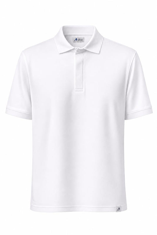 Polo Pique With Hidden Buttons