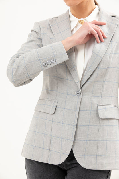 Single Breasted Blazer Featuring 1 Button,  Notch Lapel and no lining