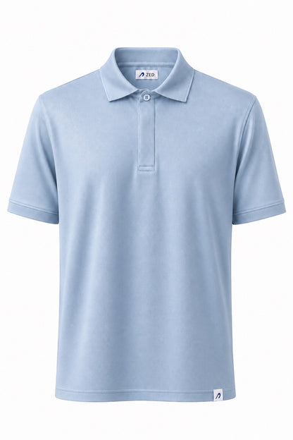 Polo Pique With Hidden Buttons