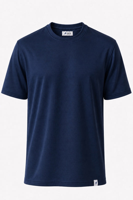 Round Neck Pique Cotton