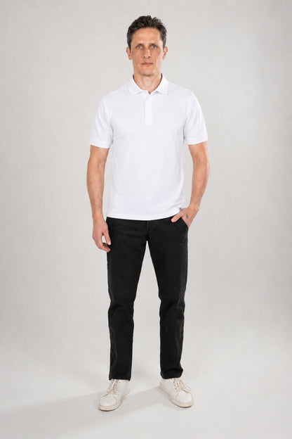 Polo Pique With Hidden Buttons