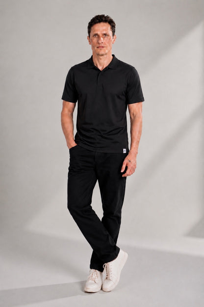 Polo Pique With Hidden Buttons