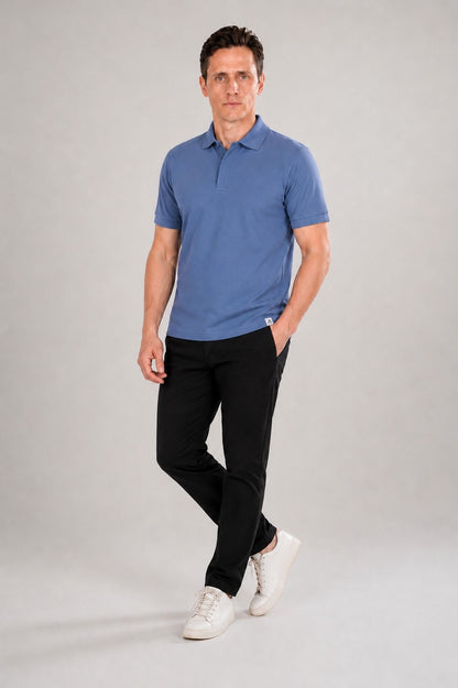 Polo Pique With Hidden Buttons