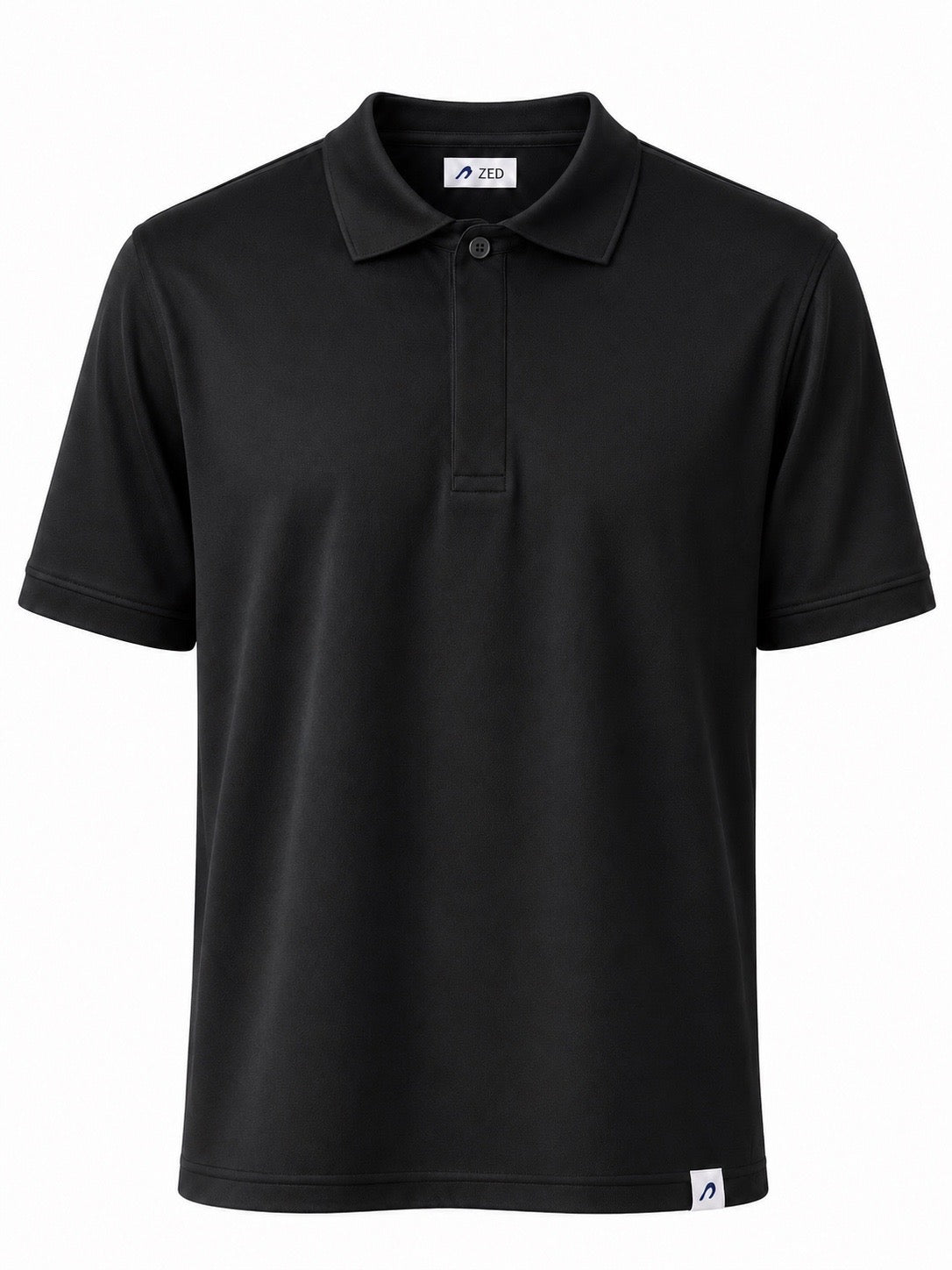 Polo Pique With Hidden Buttons