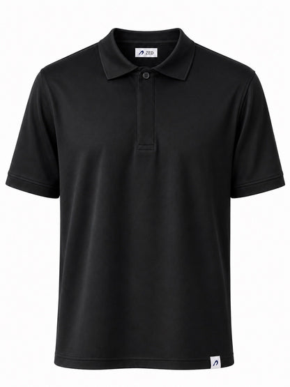 Polo Pique With Hidden Buttons