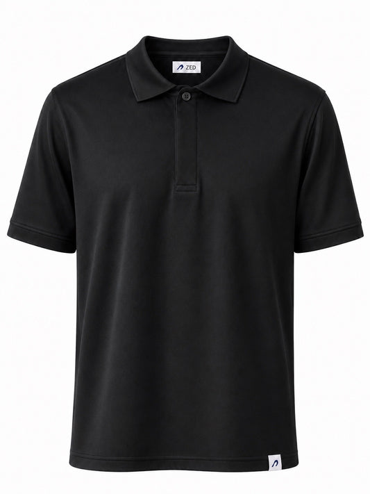 Polo Pique With Hidden Buttons