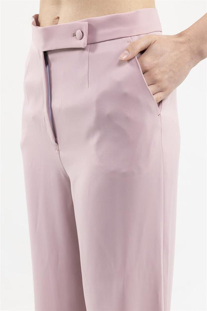 High Waist Trousers Straight Cut
