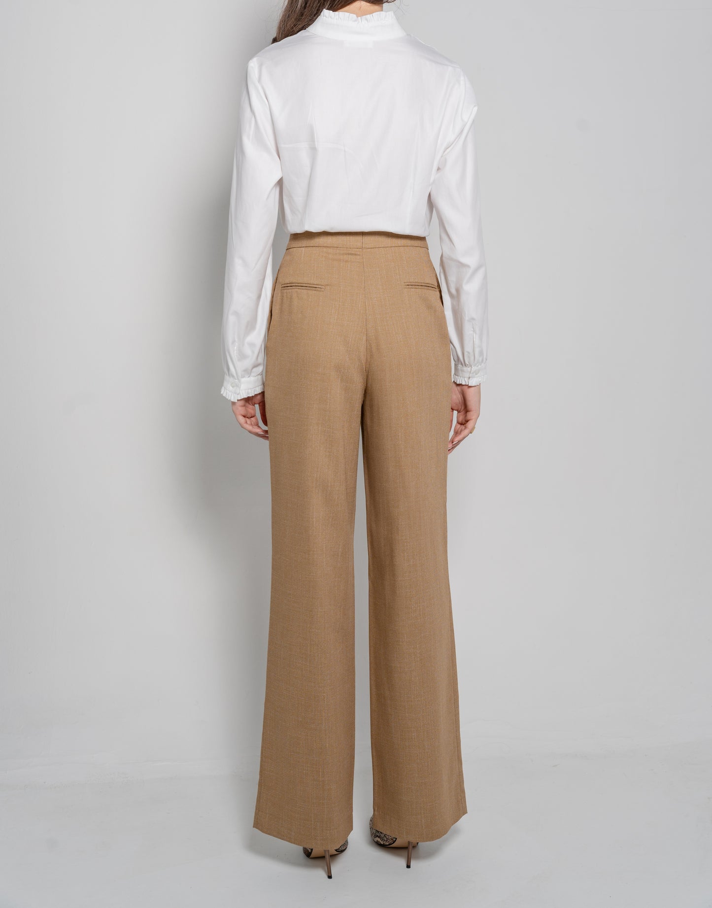 High Waist Trousers Flowing Wide Leg