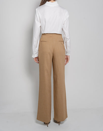 High Waist Trousers Flowing Wide Leg