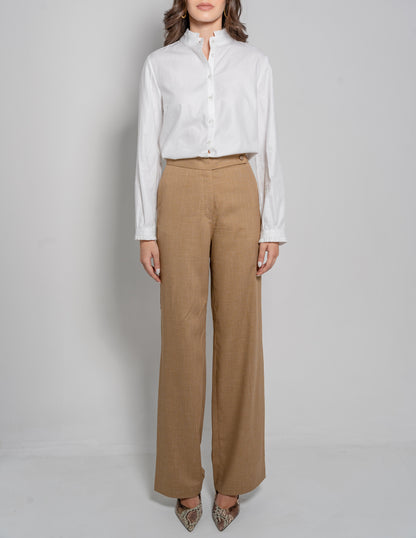 High Waist Trousers Flowing Wide Leg