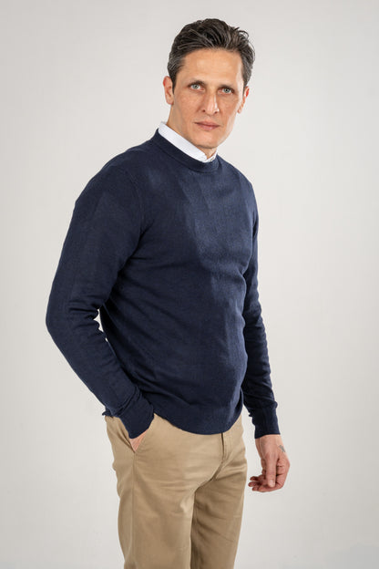Men Wool Blend Round Neck